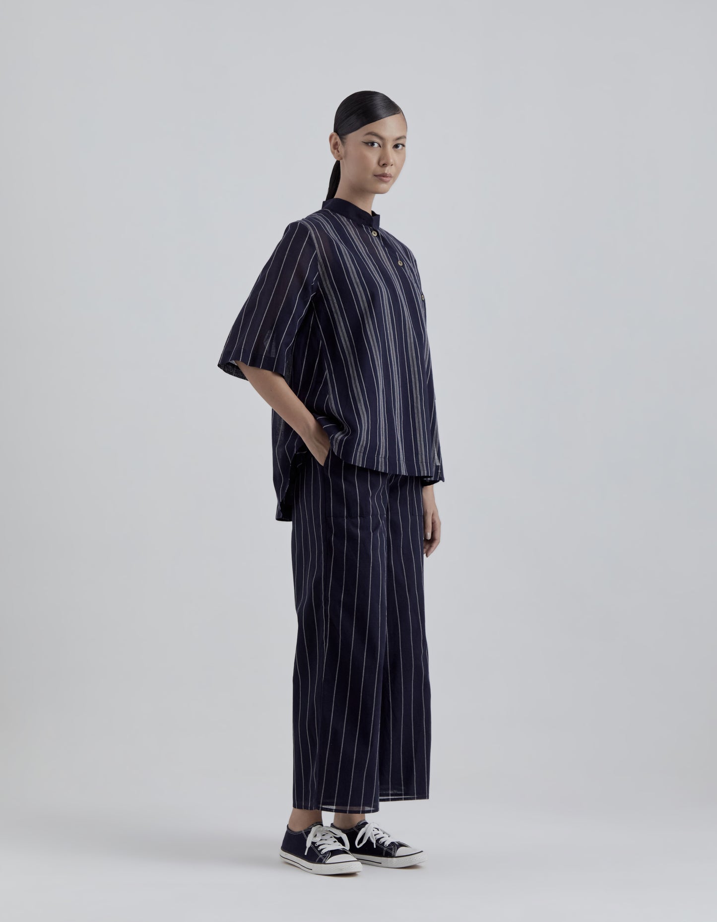 Indigo Striped Top