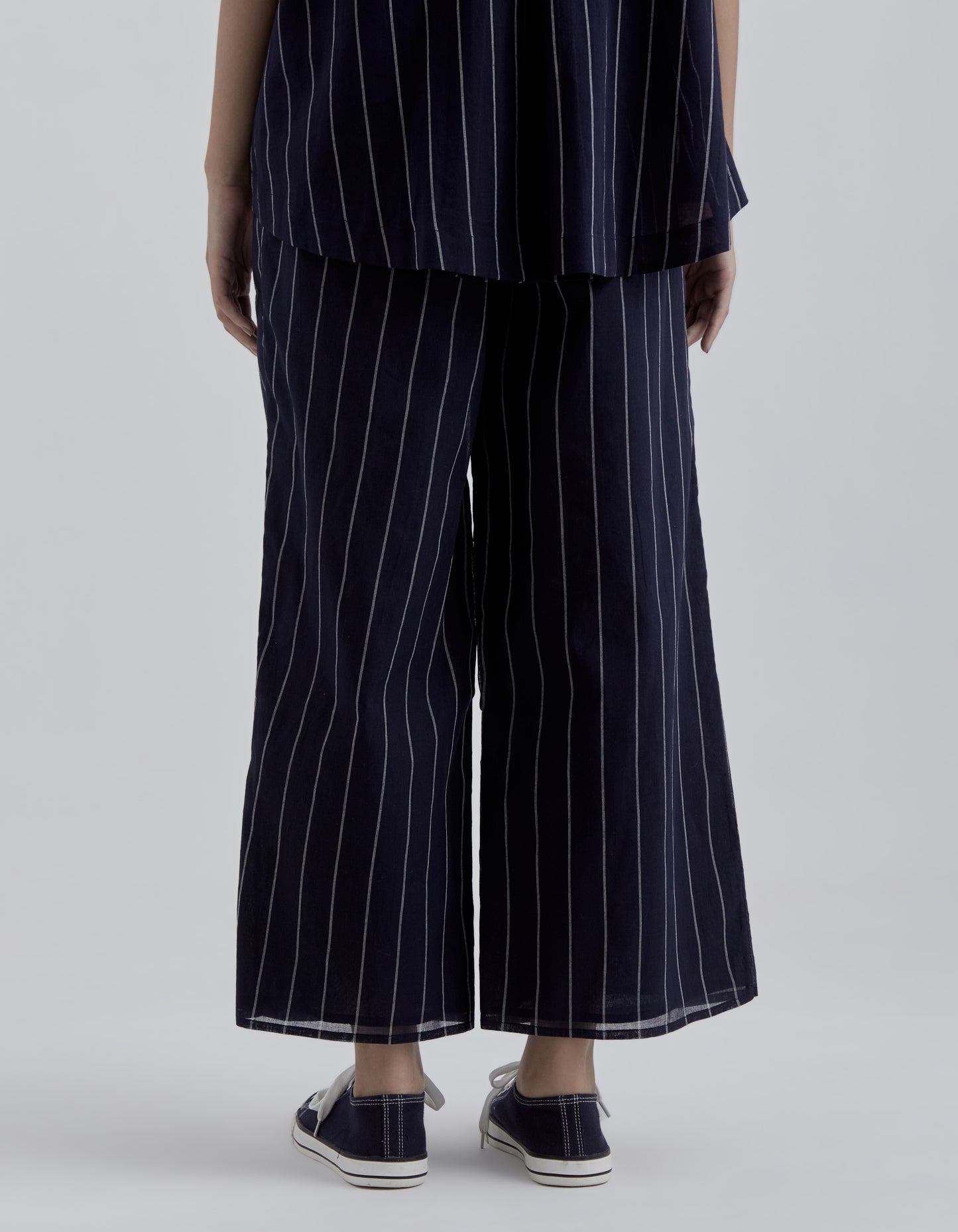 Indigo Striped Palazzo Pants