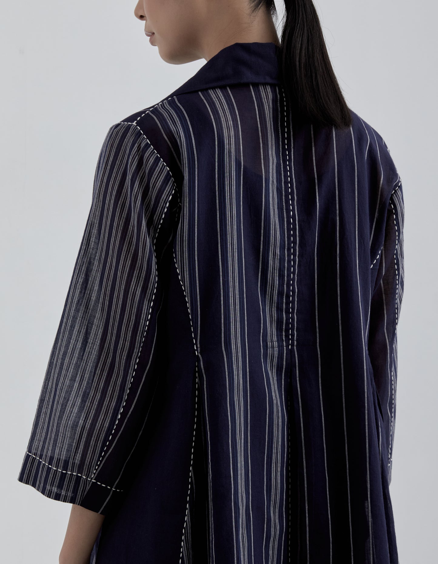 Yarn Dye Indigo Patchwork Jacket