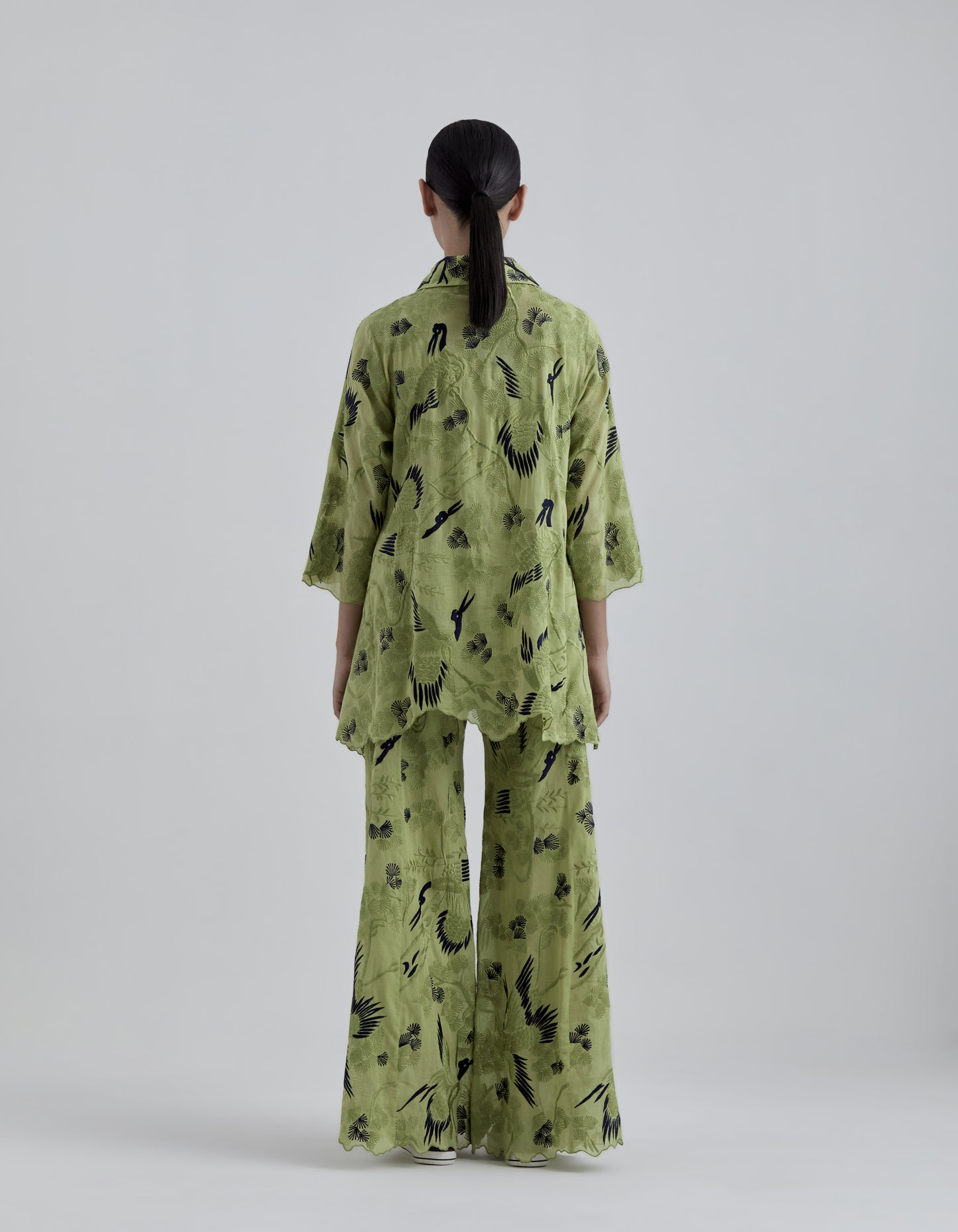 Grass Bird Motif Jacket