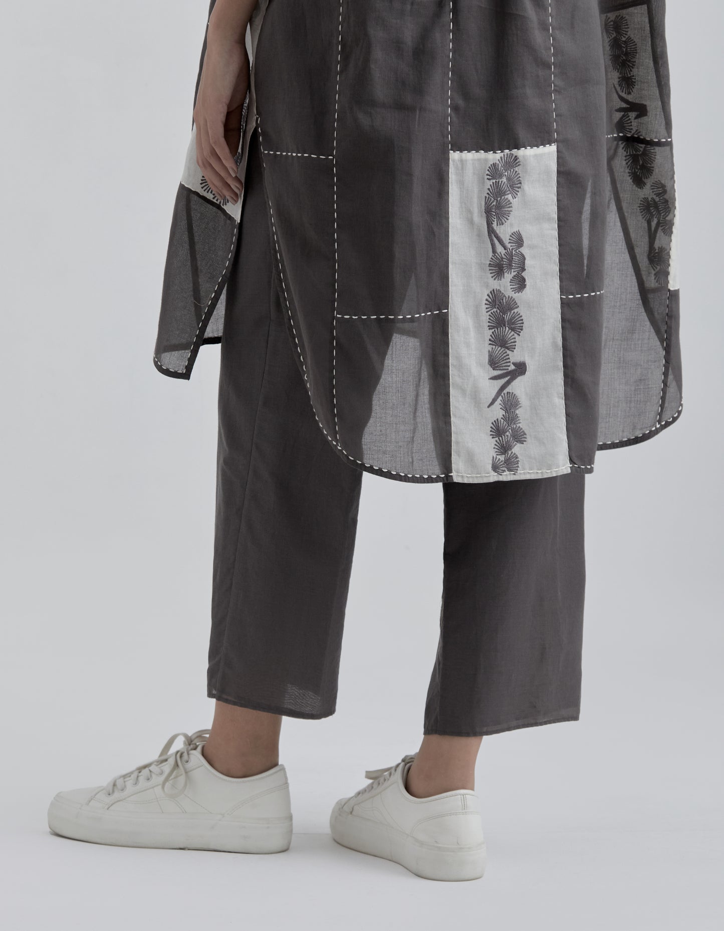 Taupe Solid Pants