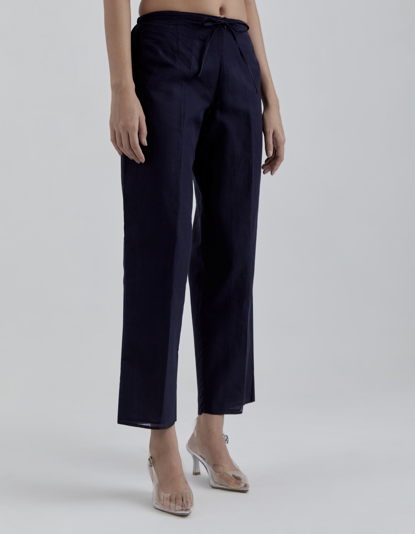 Black Solid Pants