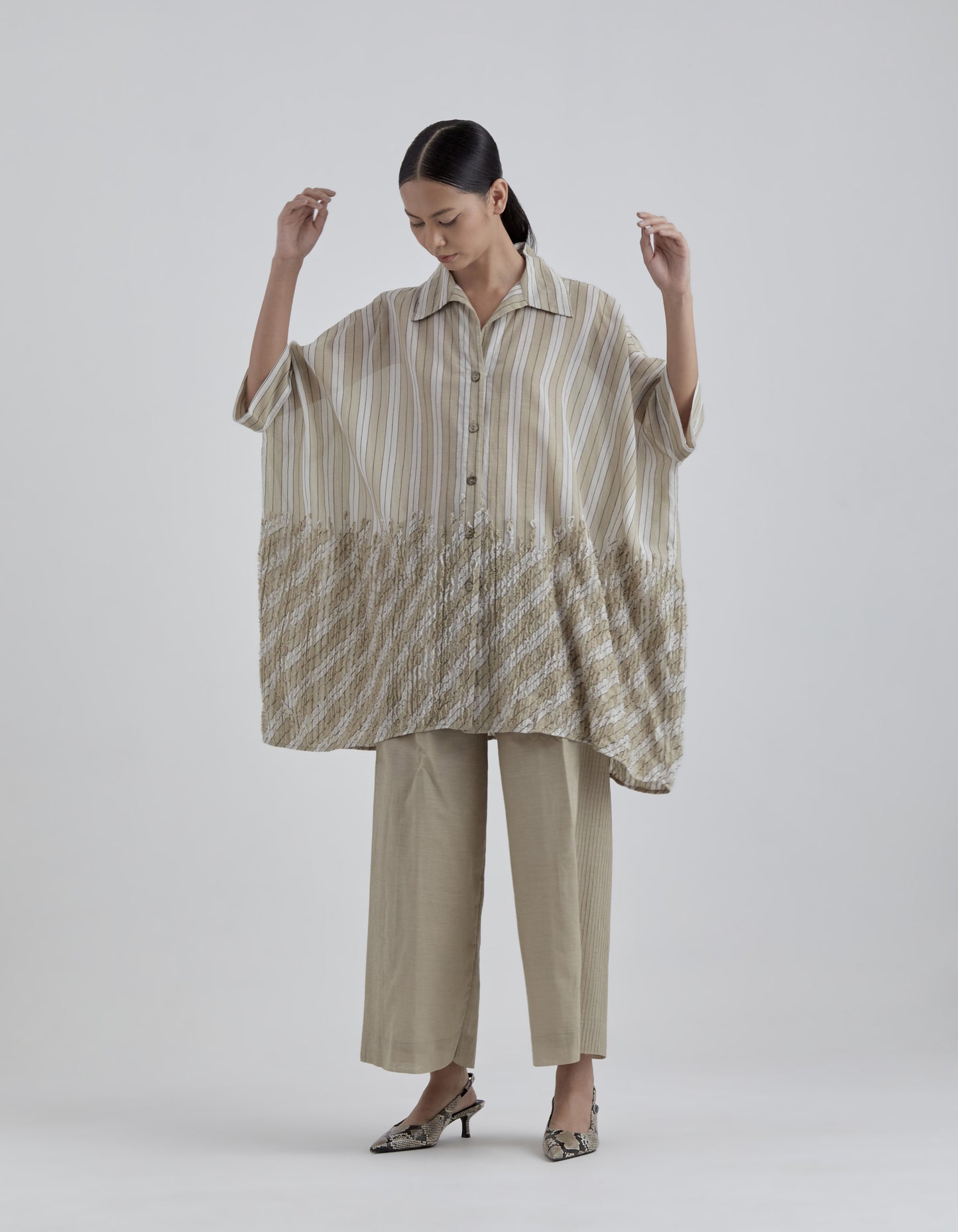 Natural Yarn Dye Striped Tunic