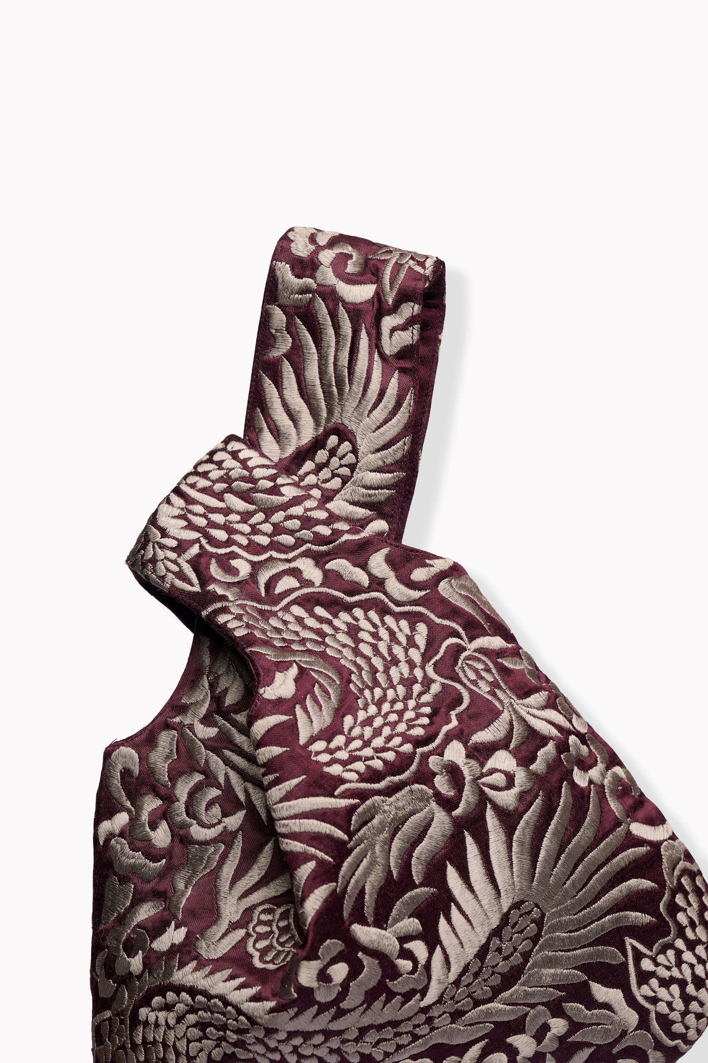 Wine Flat Stitch Knotbag