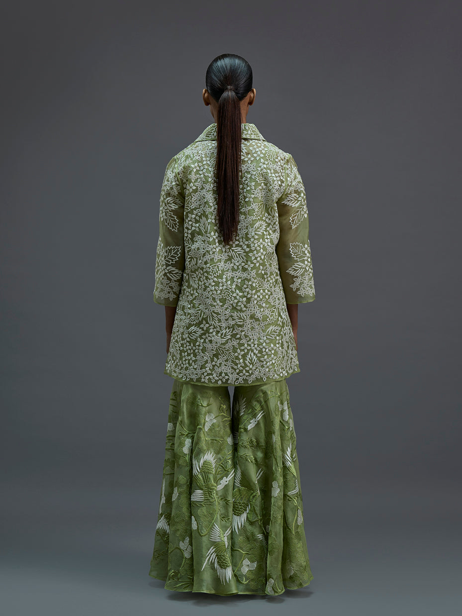 Grass Bird Motif Sharara