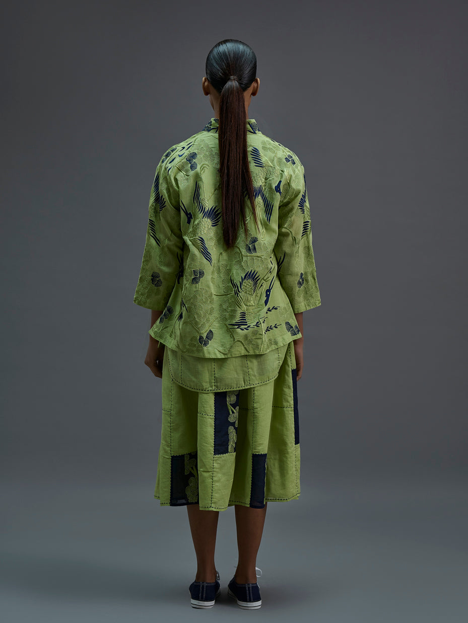 Grass Bird Motif Top