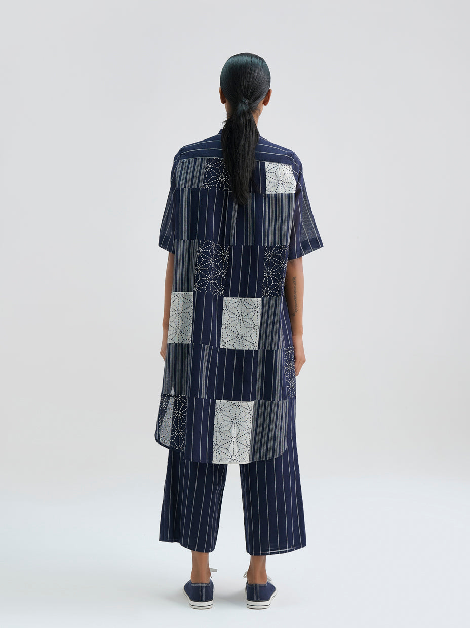 Indigo Striped Pants
