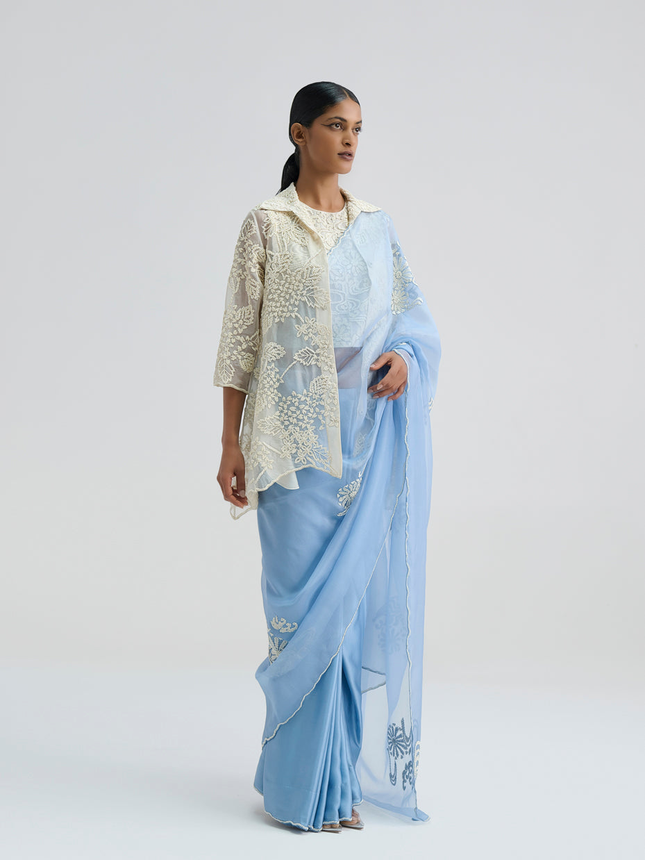 Ecru Hand Beaded Jacket