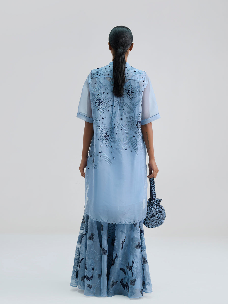 Steel Cutwork and French Knot Tunic