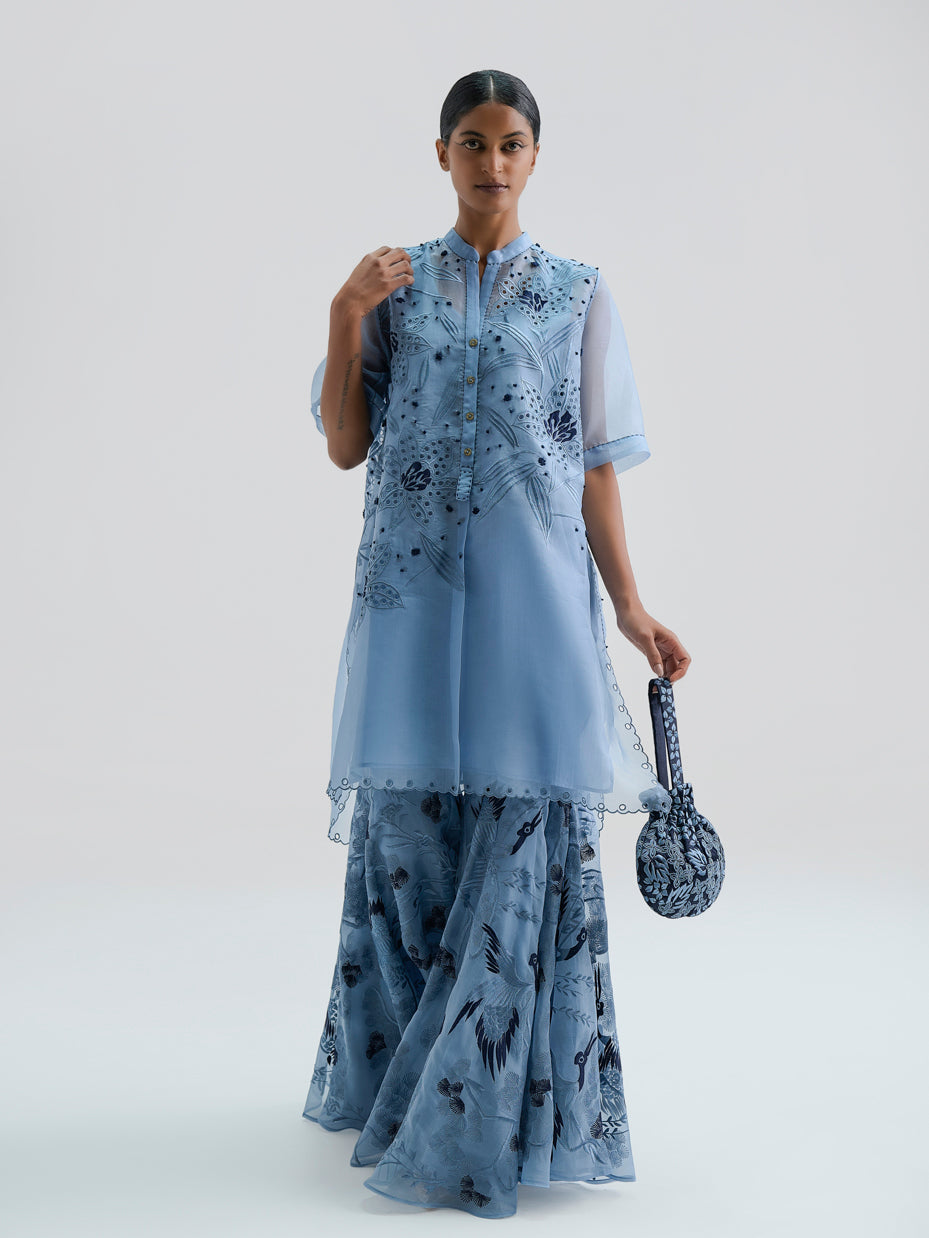 Steel Cutwork and French Knot Tunic