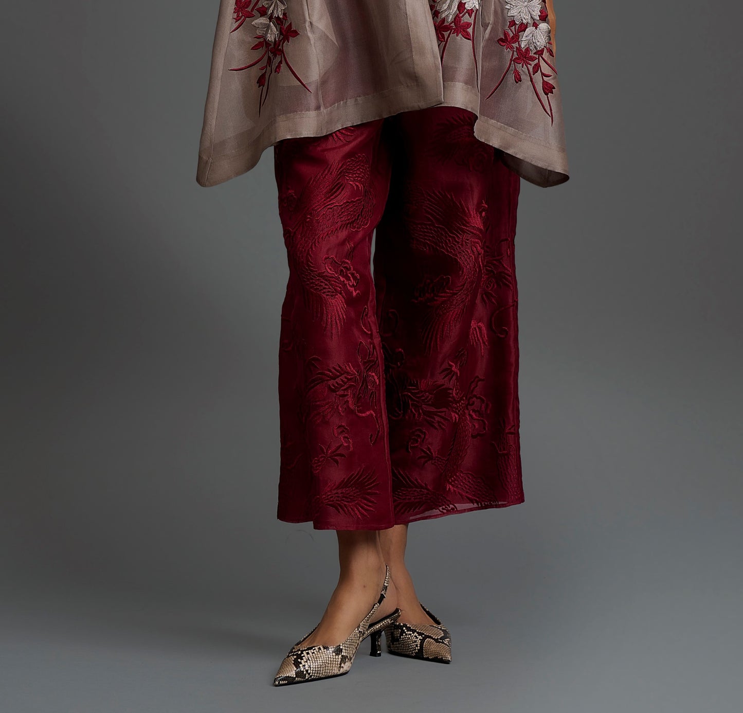 Cherry Flat Stitch Pants