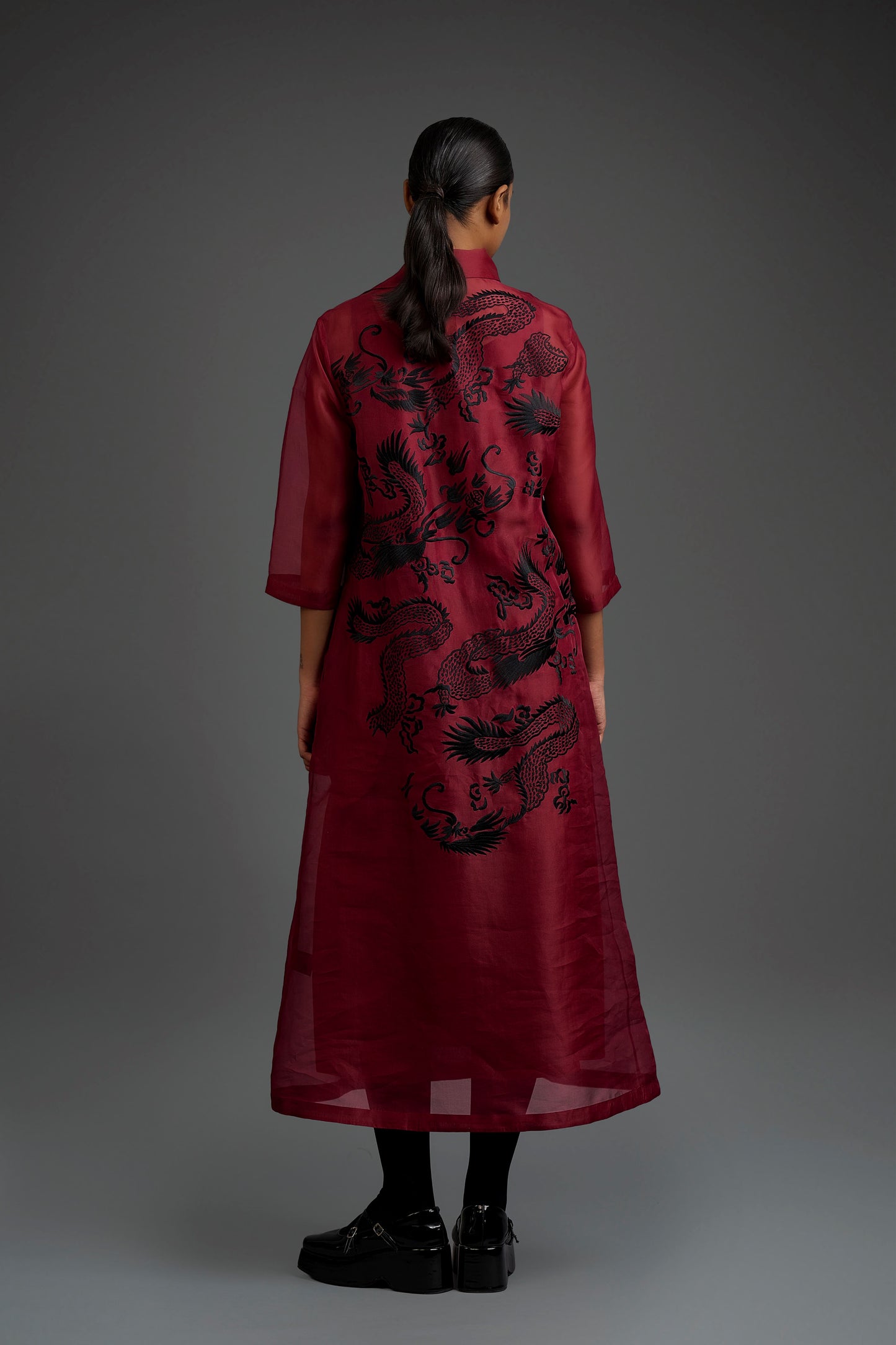 Cherry Flat Stitch Dress