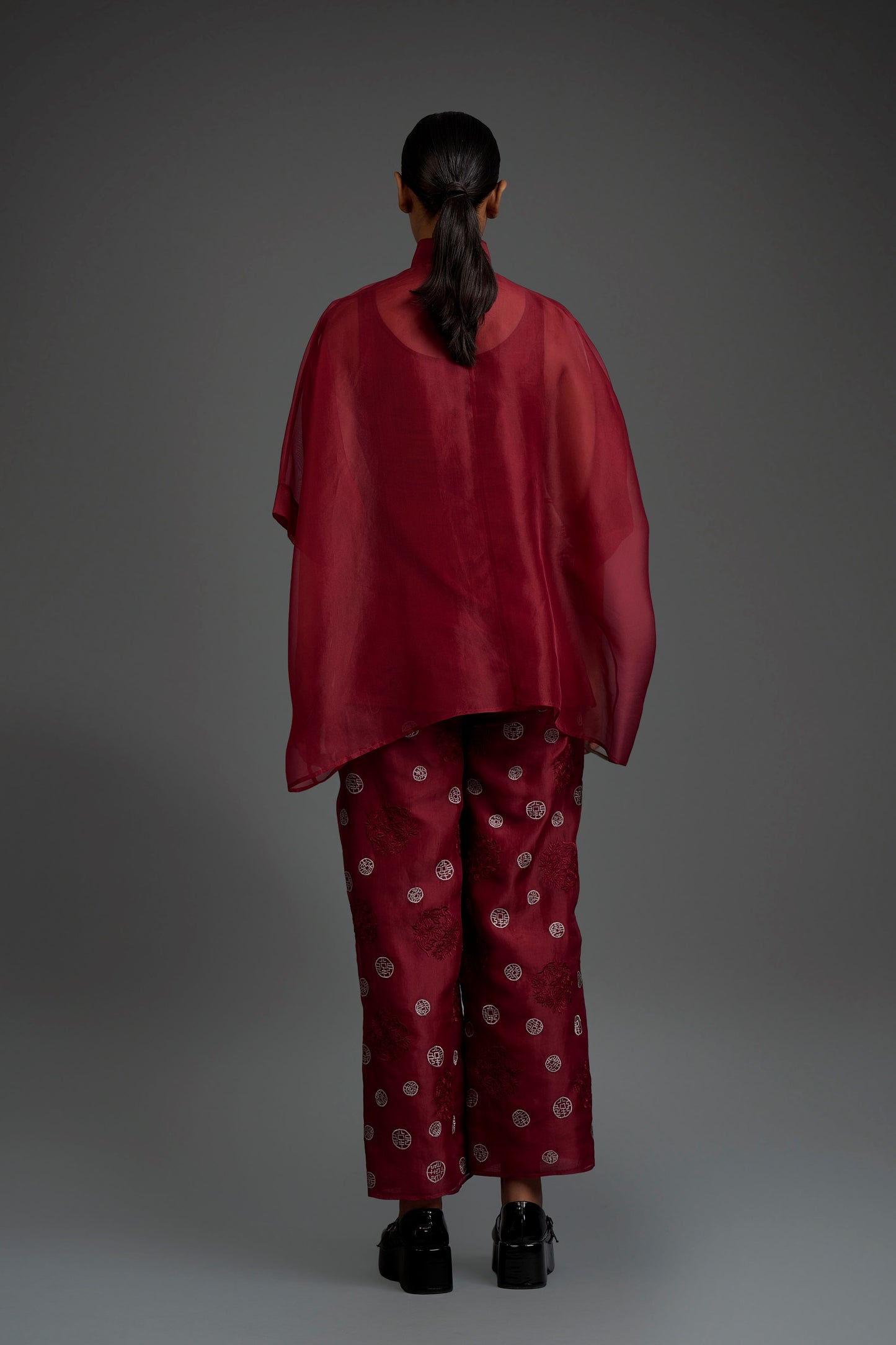 Cherry Flat Stitch Pants