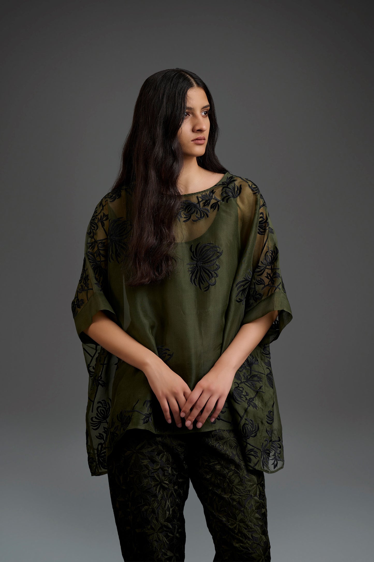 Forest Flat Stitch Top