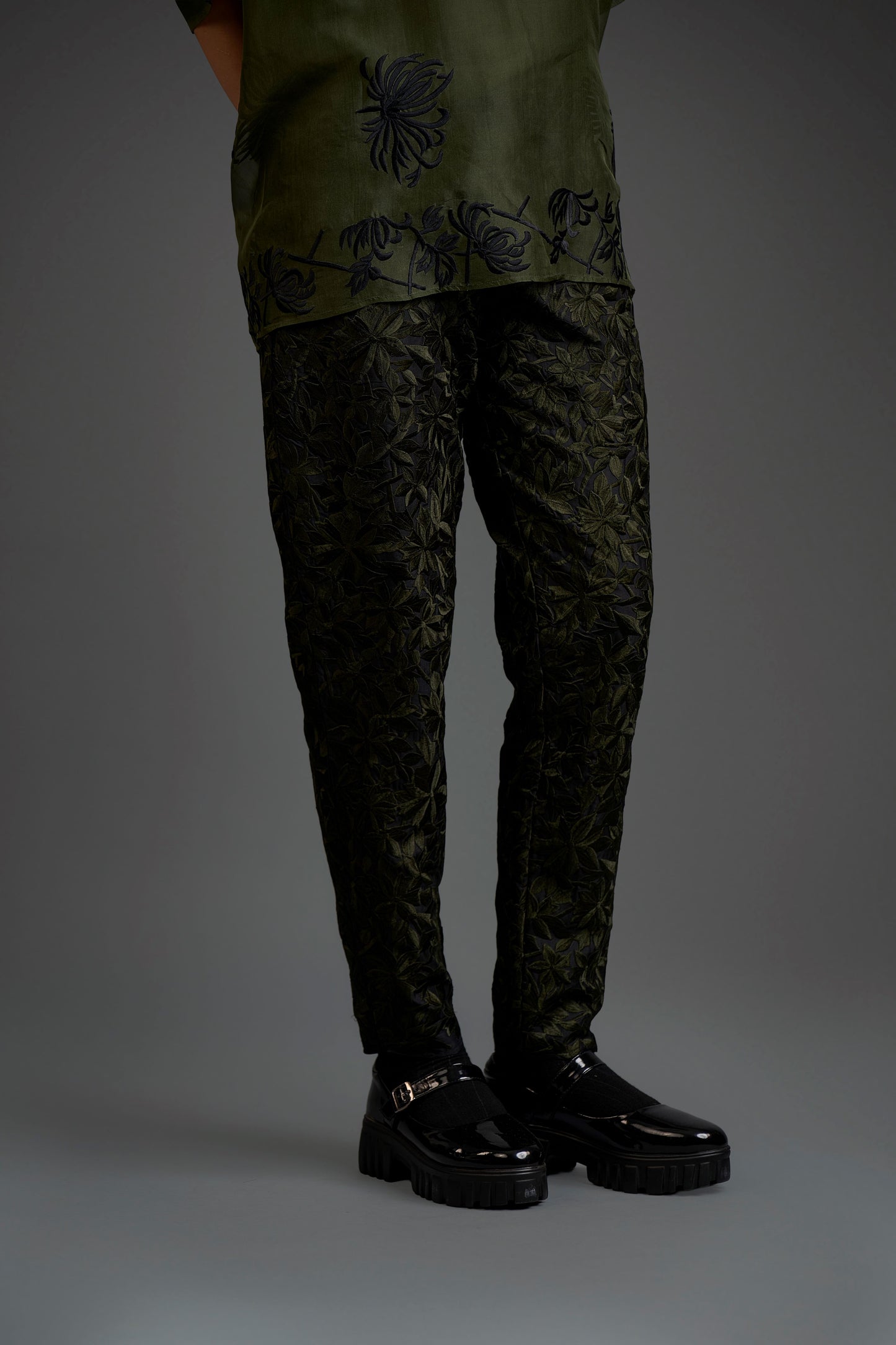 Forest Damask Stitch Pants