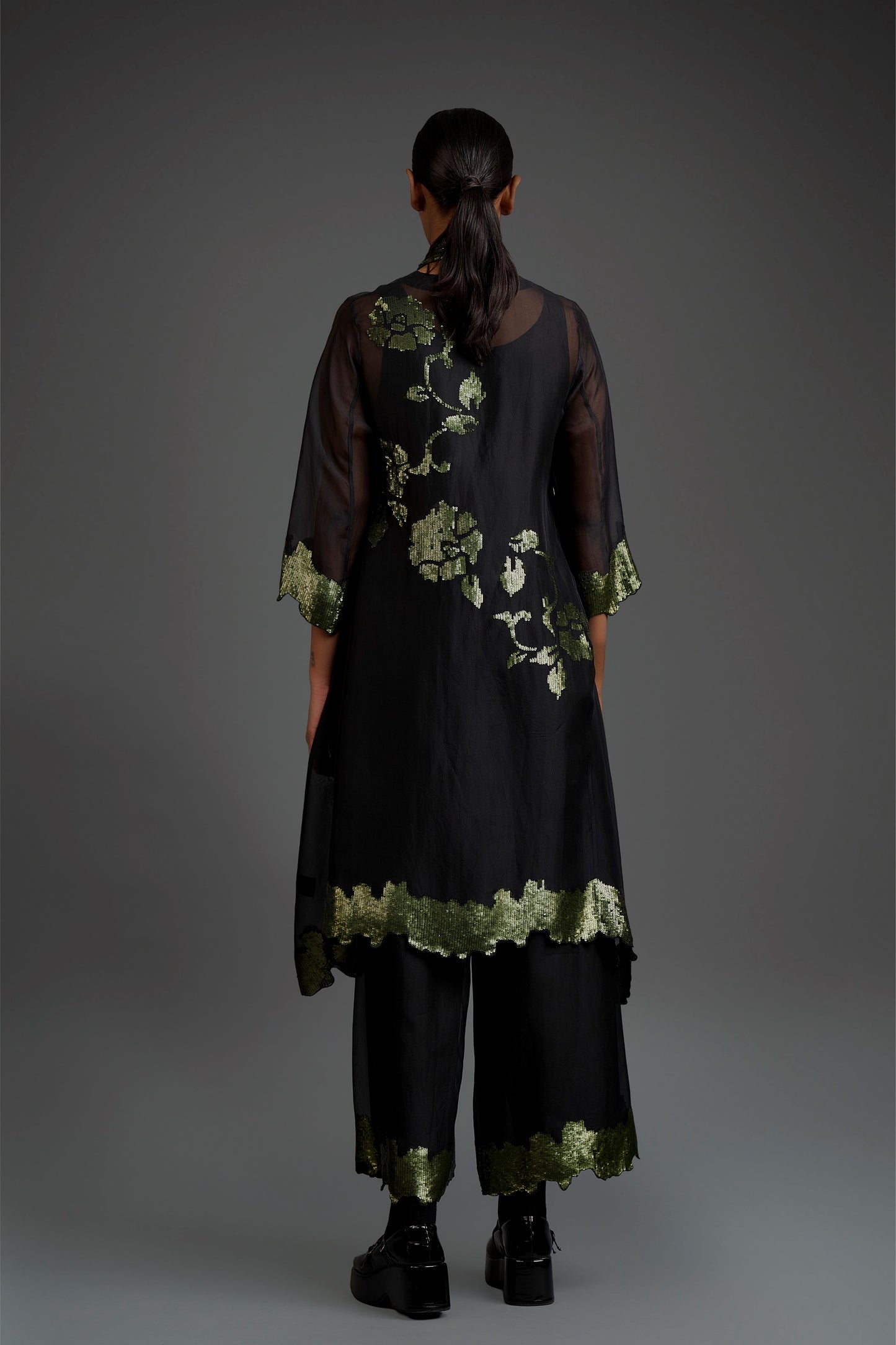 Black Hand Sequined Jacket