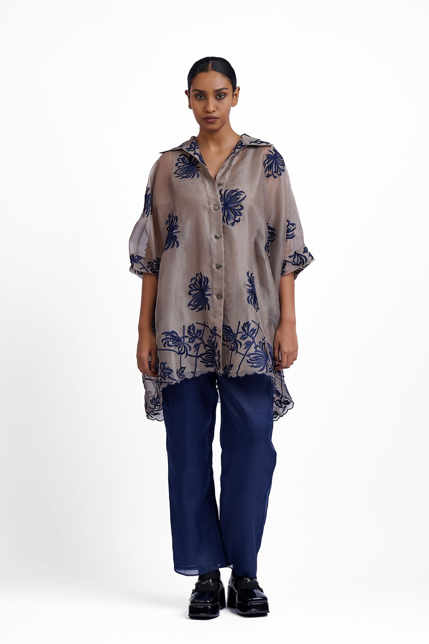 Navy Solid Pants