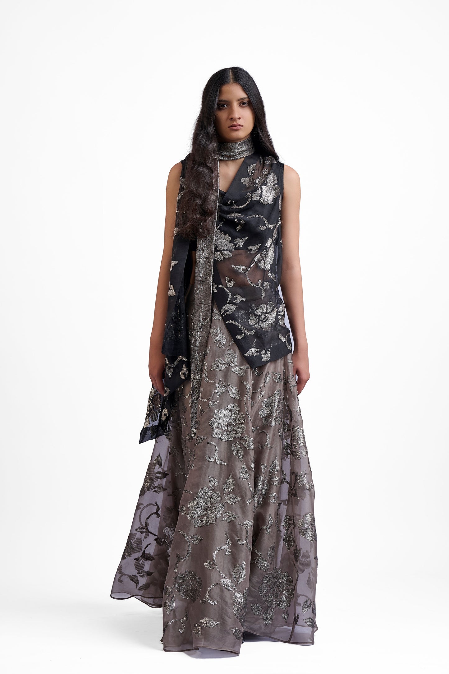 Black Hand Sequined Wrap