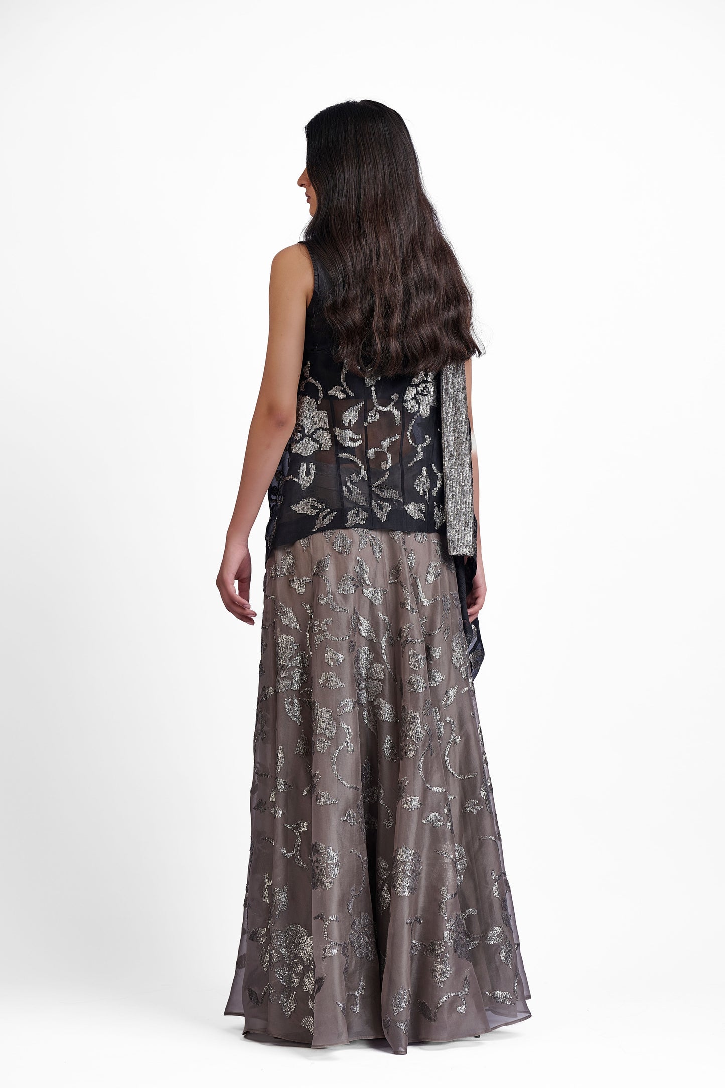 Black Hand Sequined Wrap
