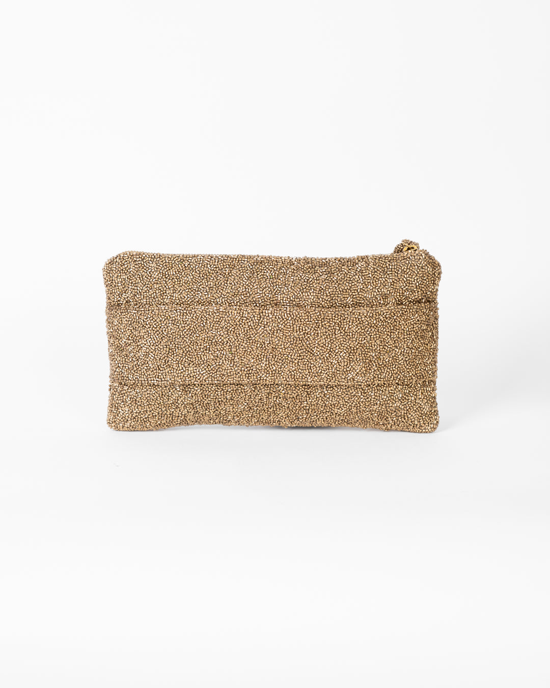 Gold Hand Beaded Clutch