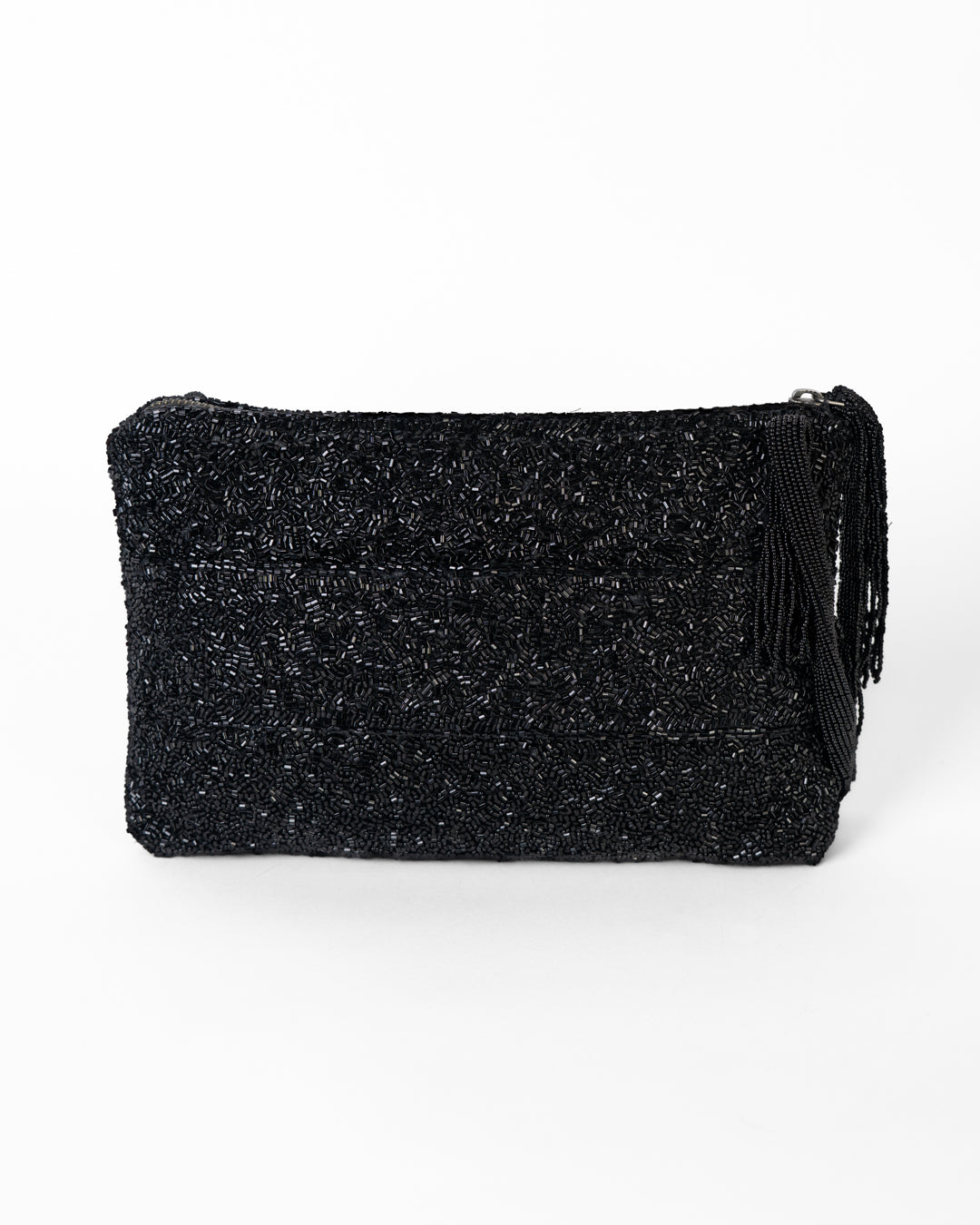 Black Hand Beaded Clutch