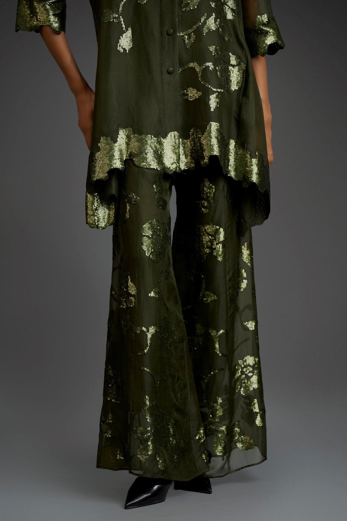 Forest Hand Sequined Palazzo
