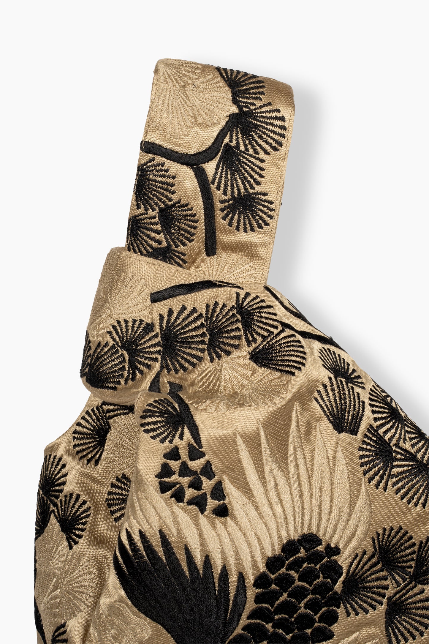 Natural Bird Motif Knot Bag