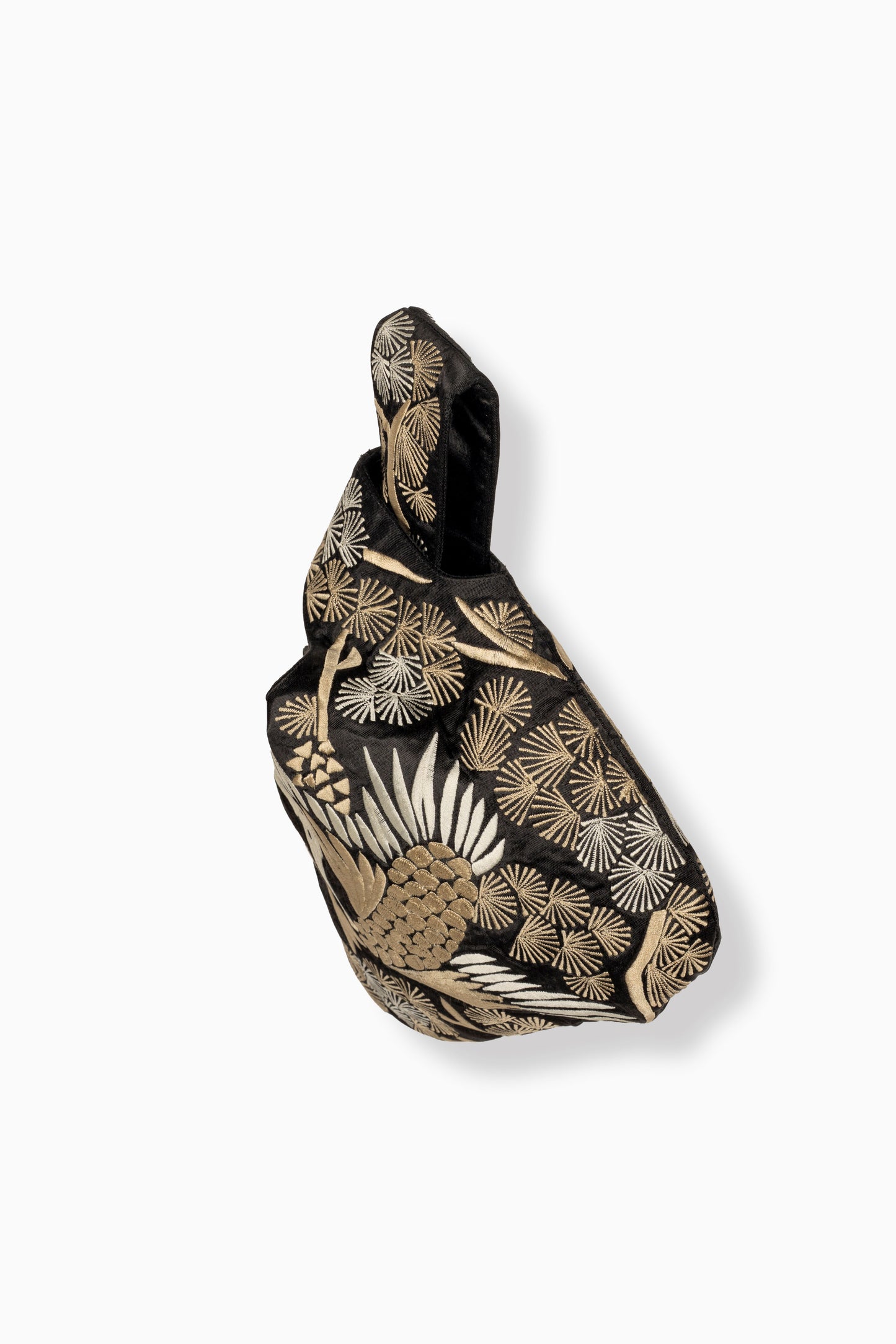 Black Bird Motif Knot Bag
