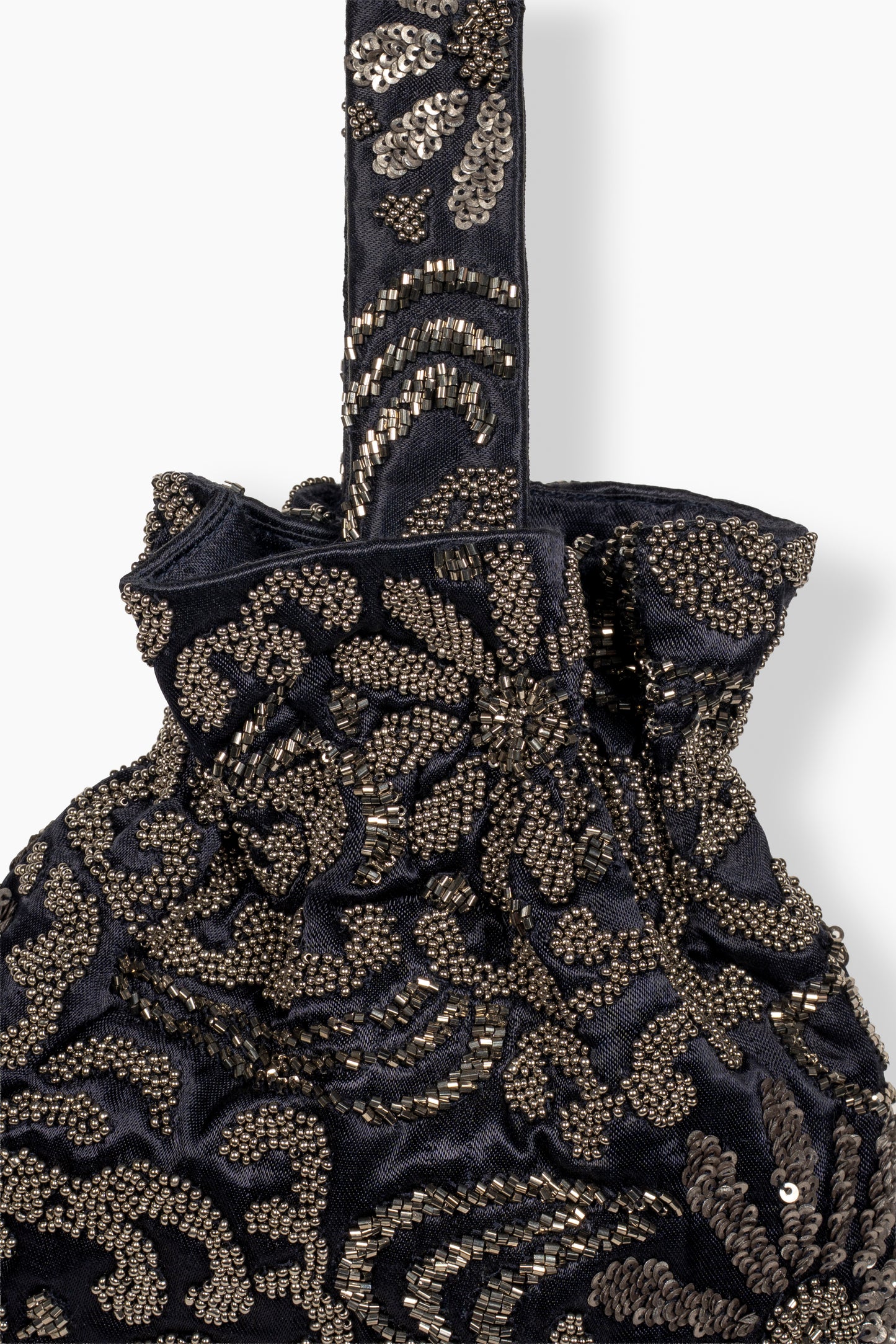 Indigo Hand Beaded Handbag