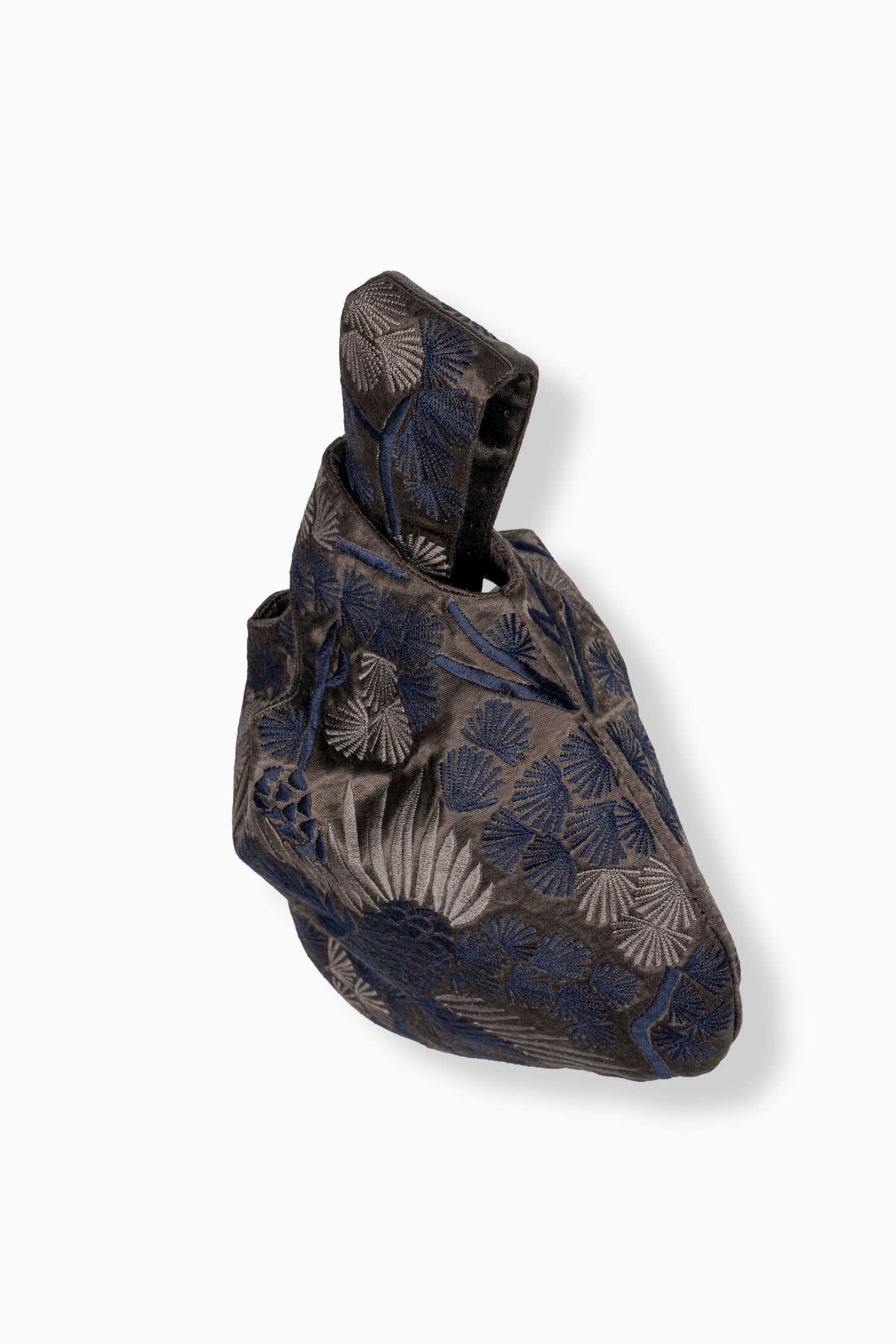 Taupe Bird Motif Knot Bag