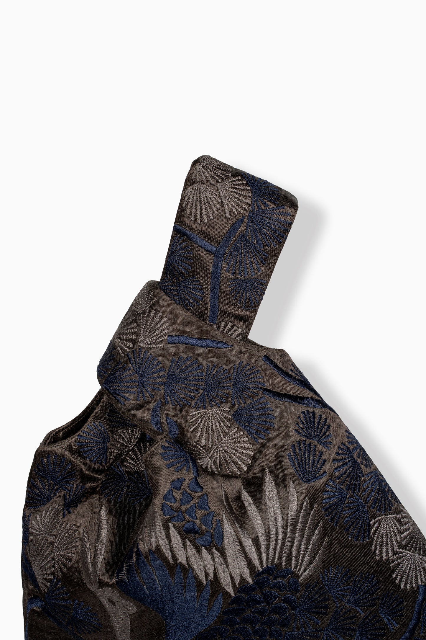 Taupe Bird Motif Knot Bag