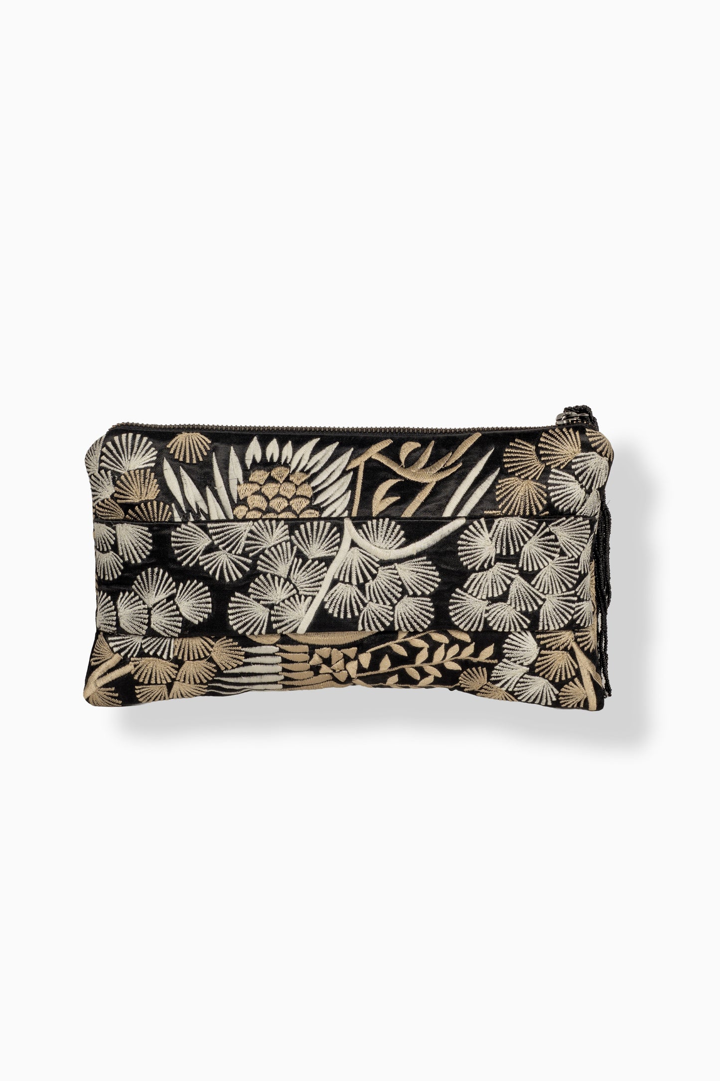 Black Bird Motif Clutch