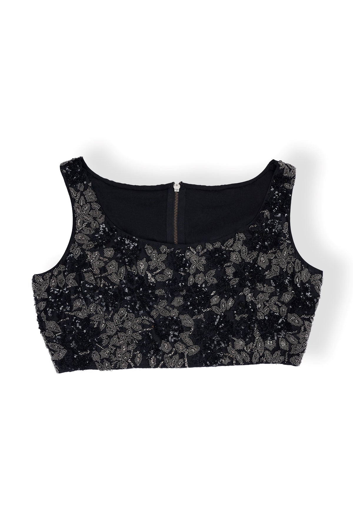 Black Hand Beaded Blouse