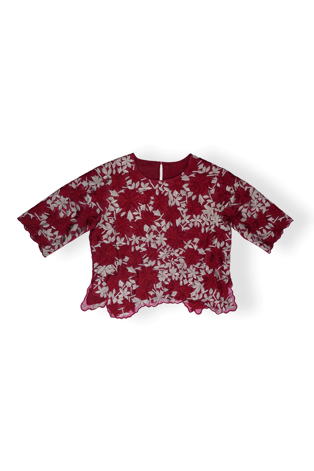 Cherry Flat Stitch Blouse