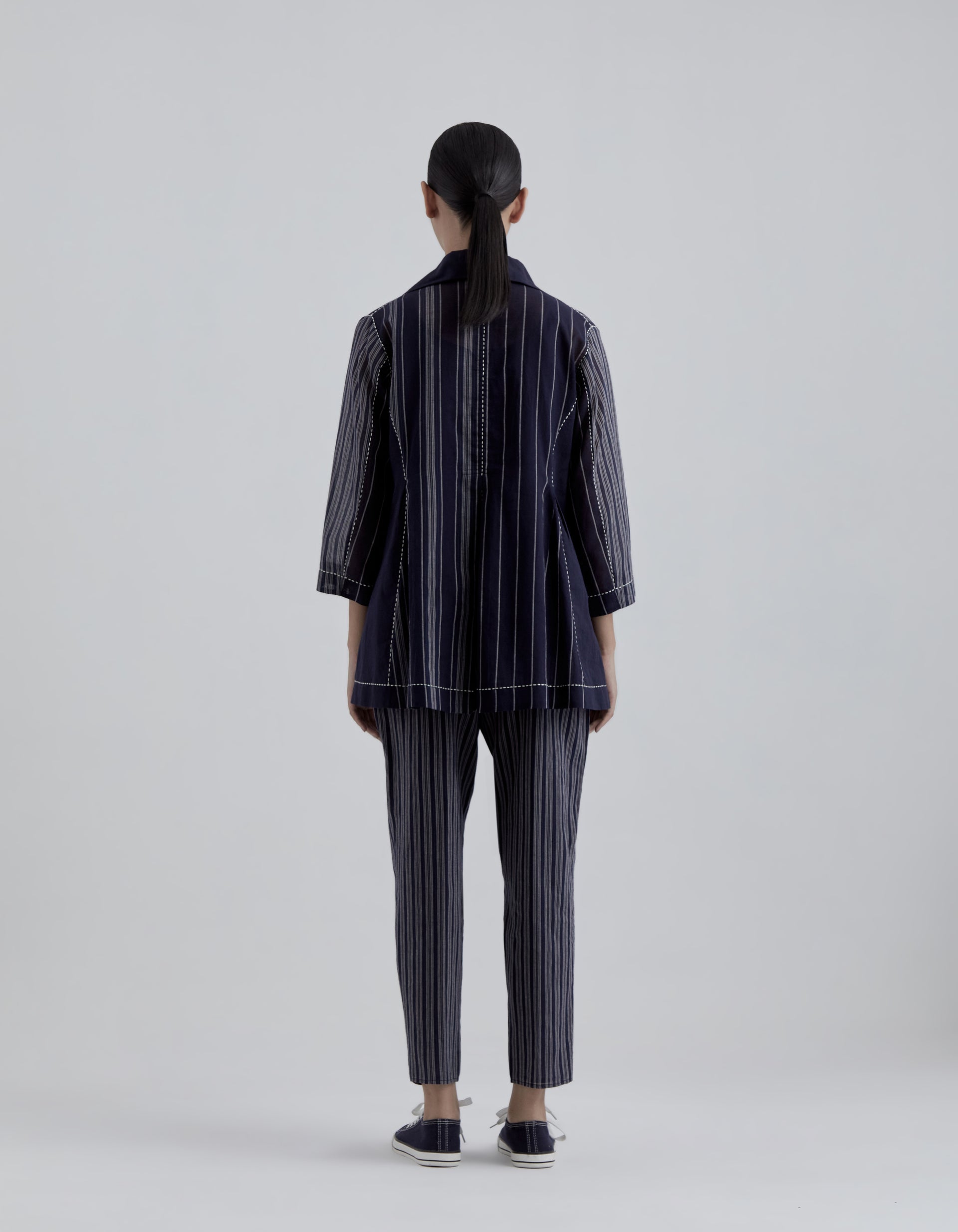 Yarn Dye Indigo Patchwork Jacket