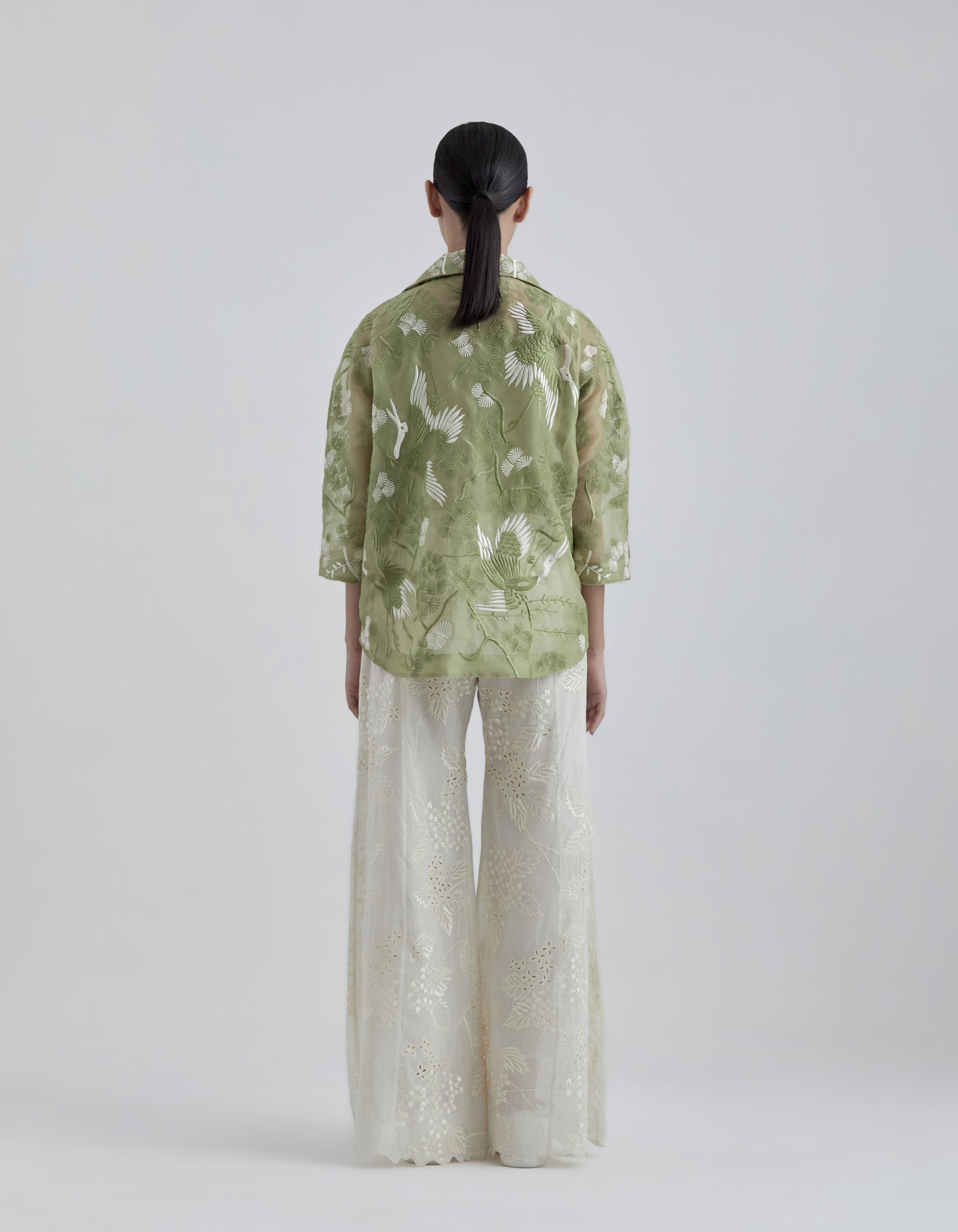 Grass Bird Motif Top