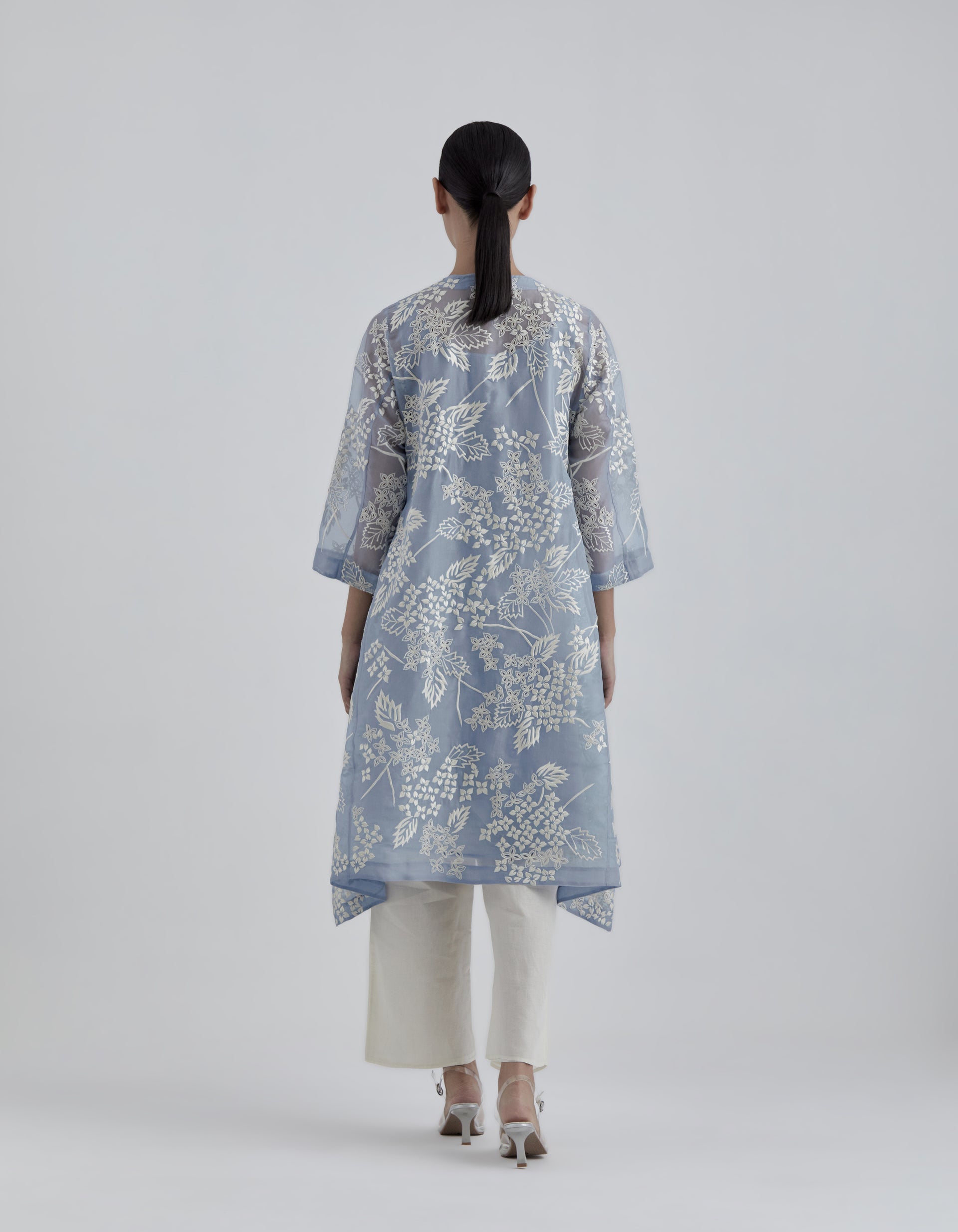Steel Damask Stitched Cutwork Jacket