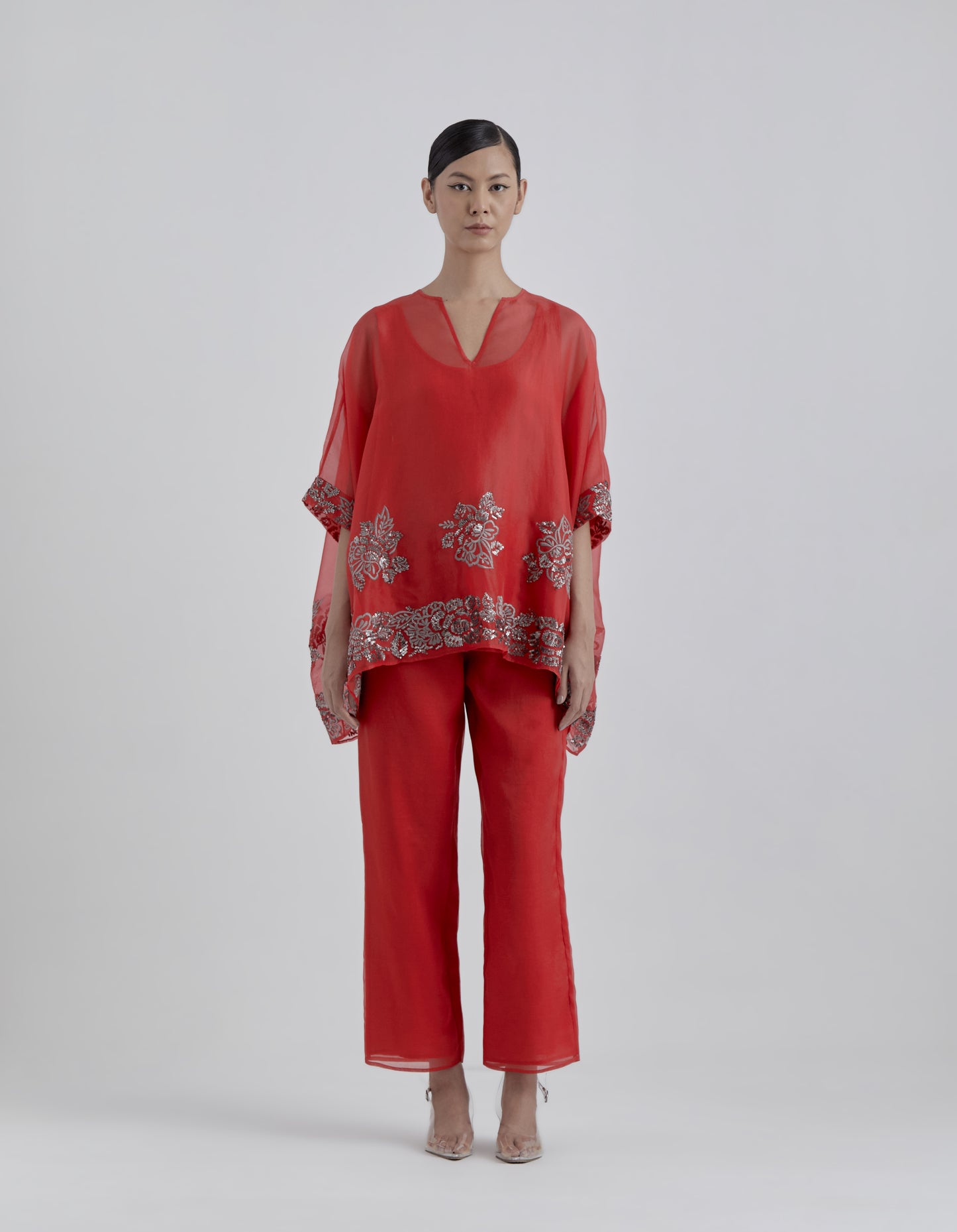 Crimson Solid Pants