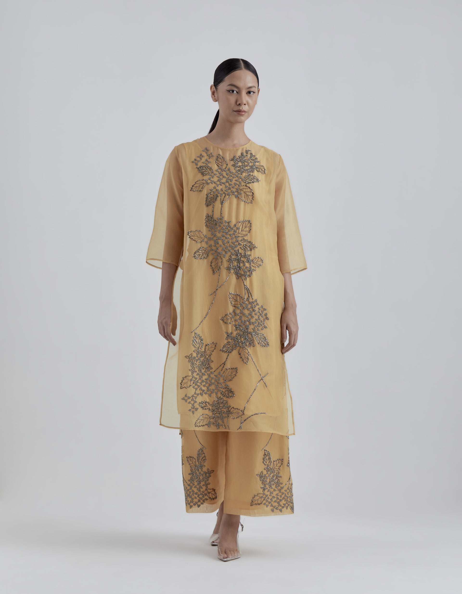 Saffron Hand Beaded Pants