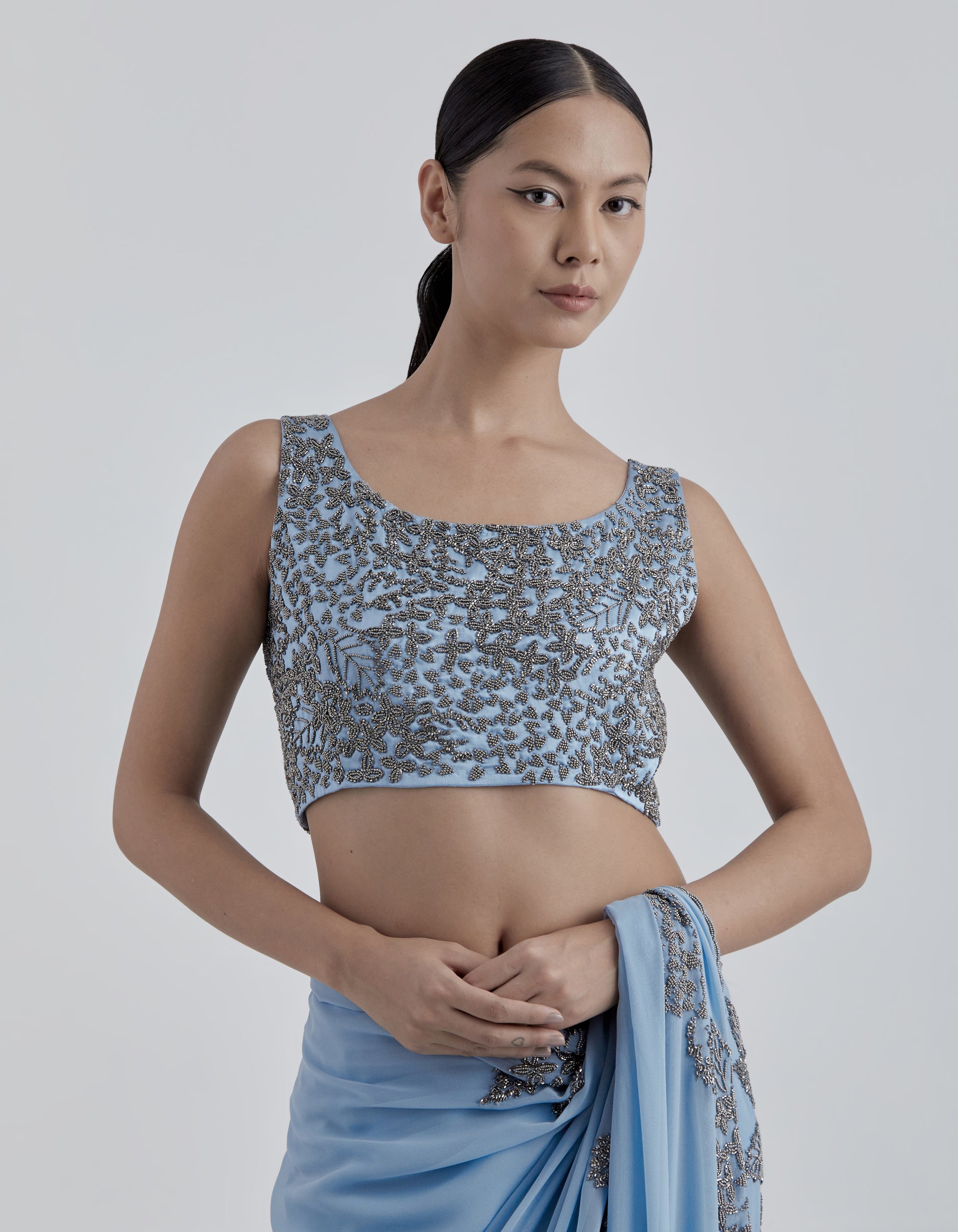 Steel Hand Beaded Blouse