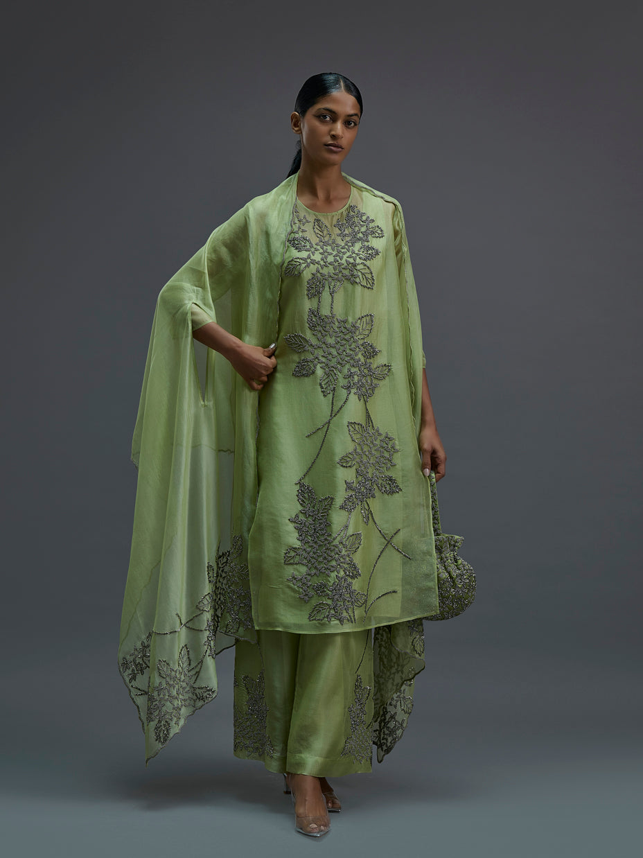 Grass Hand Beaded Cape Dupatta