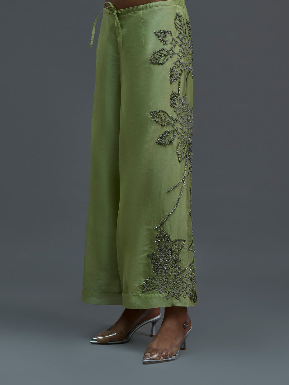 Grass Hand Beaded Pants