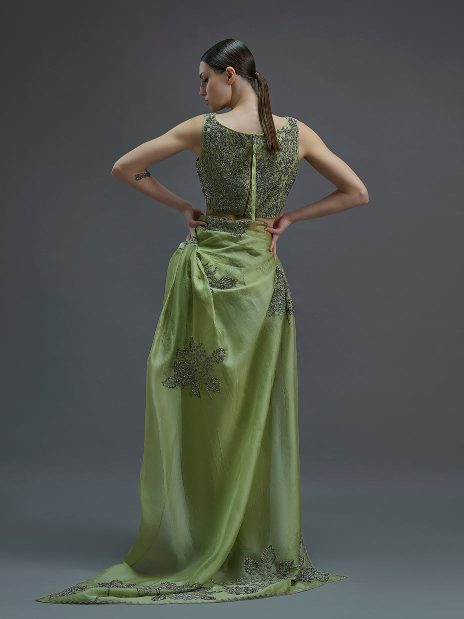 Grass Hand Beaded Blouse