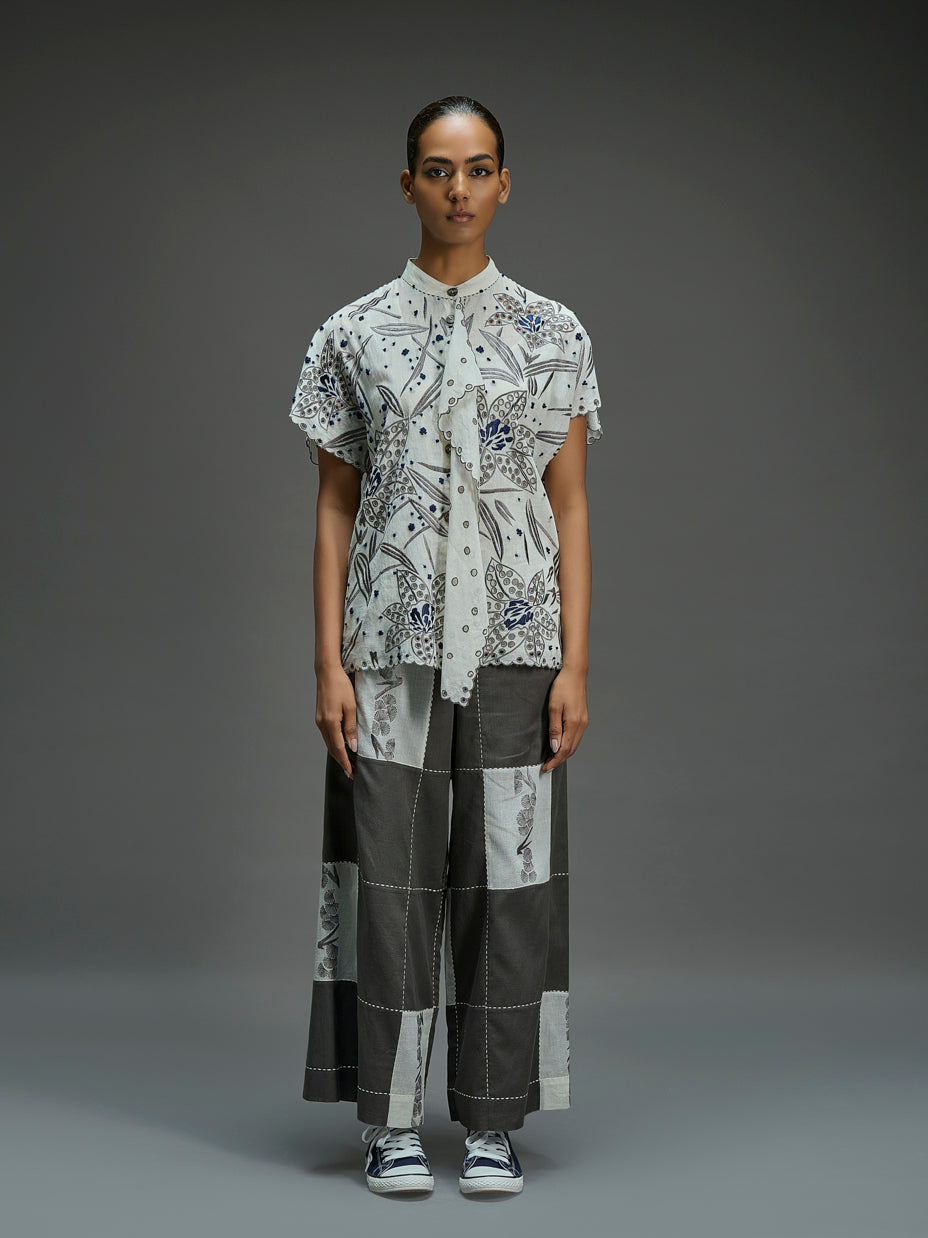 Ecru Cutwork and French Knot Tops