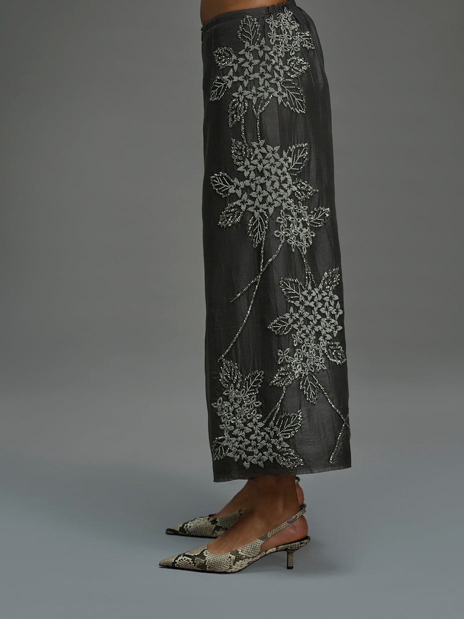 Taupe Hand Beaded Pants