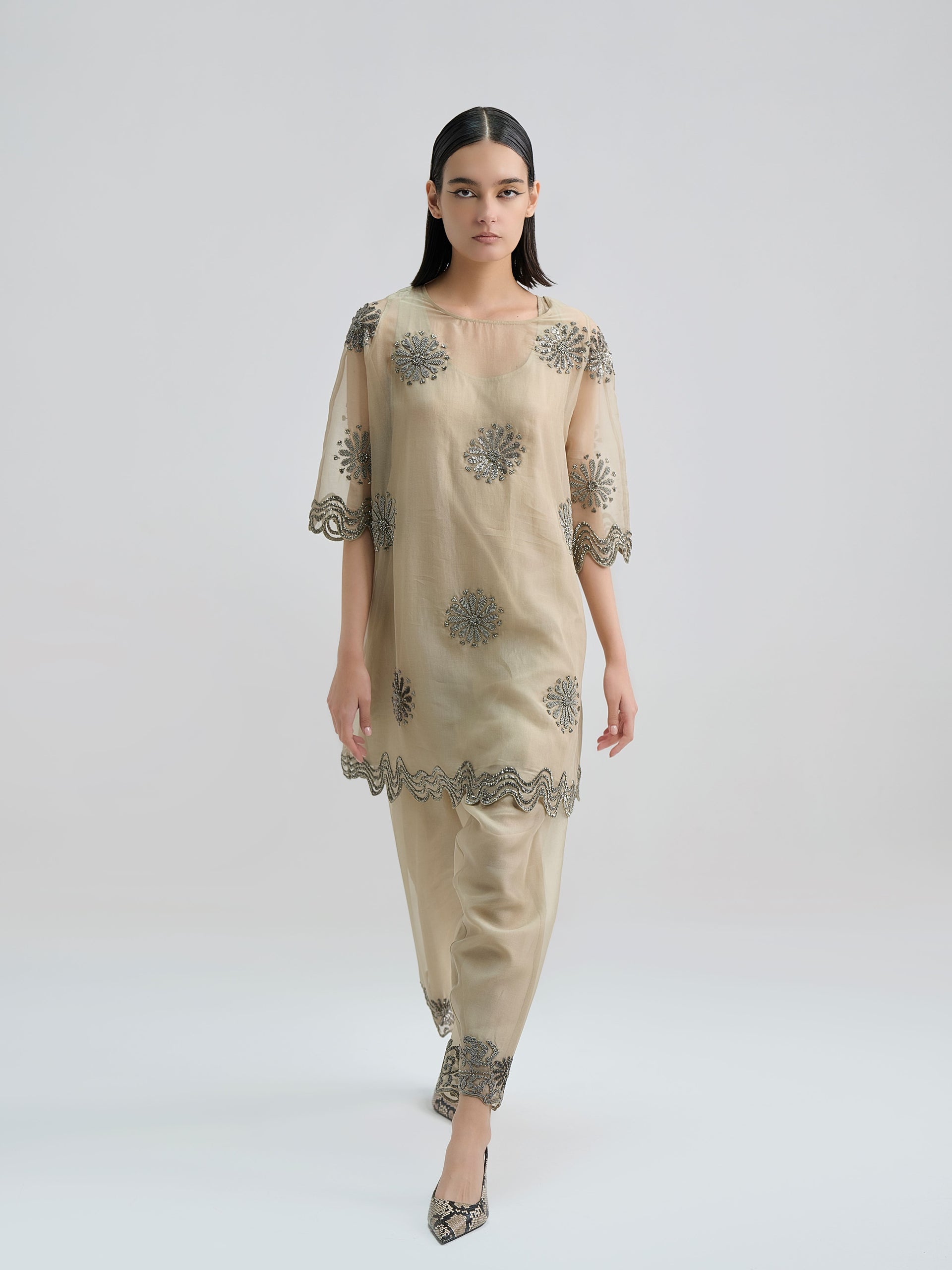 Natural Hand Beaded Salwar