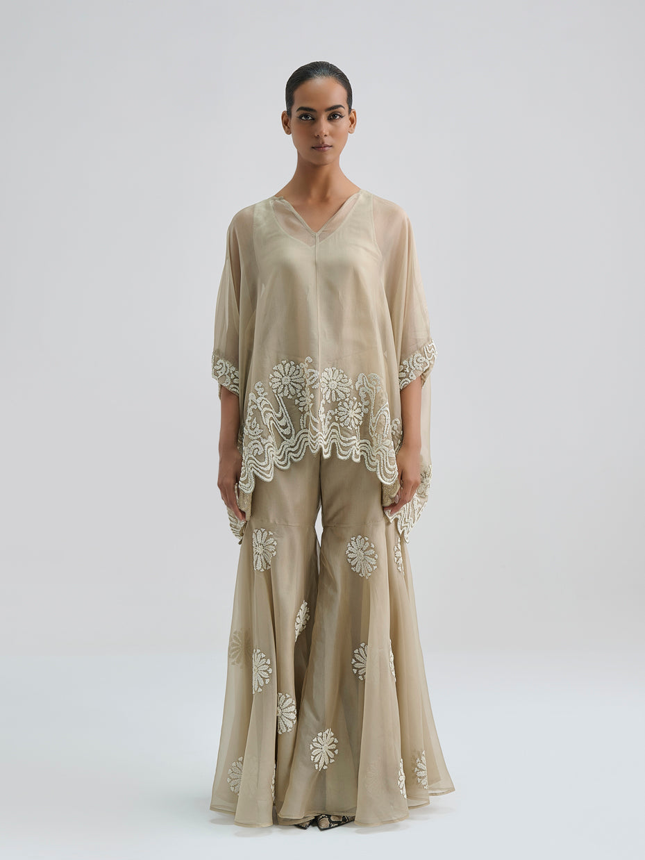 Natural Hand Beaded Top