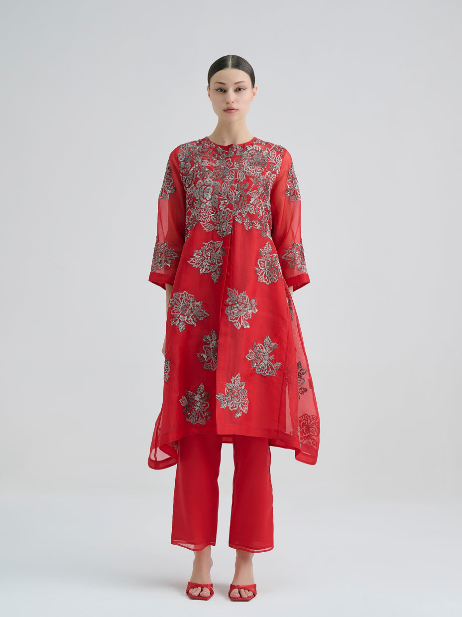 Crimson Solid Pants