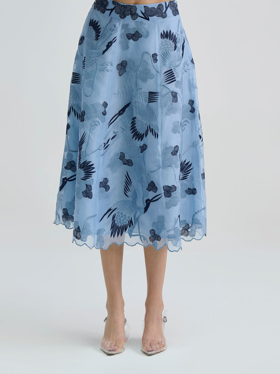 Steel Bird Motif Skirt