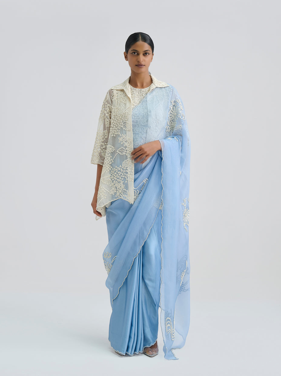 Ecru Hand Beaded Jacket